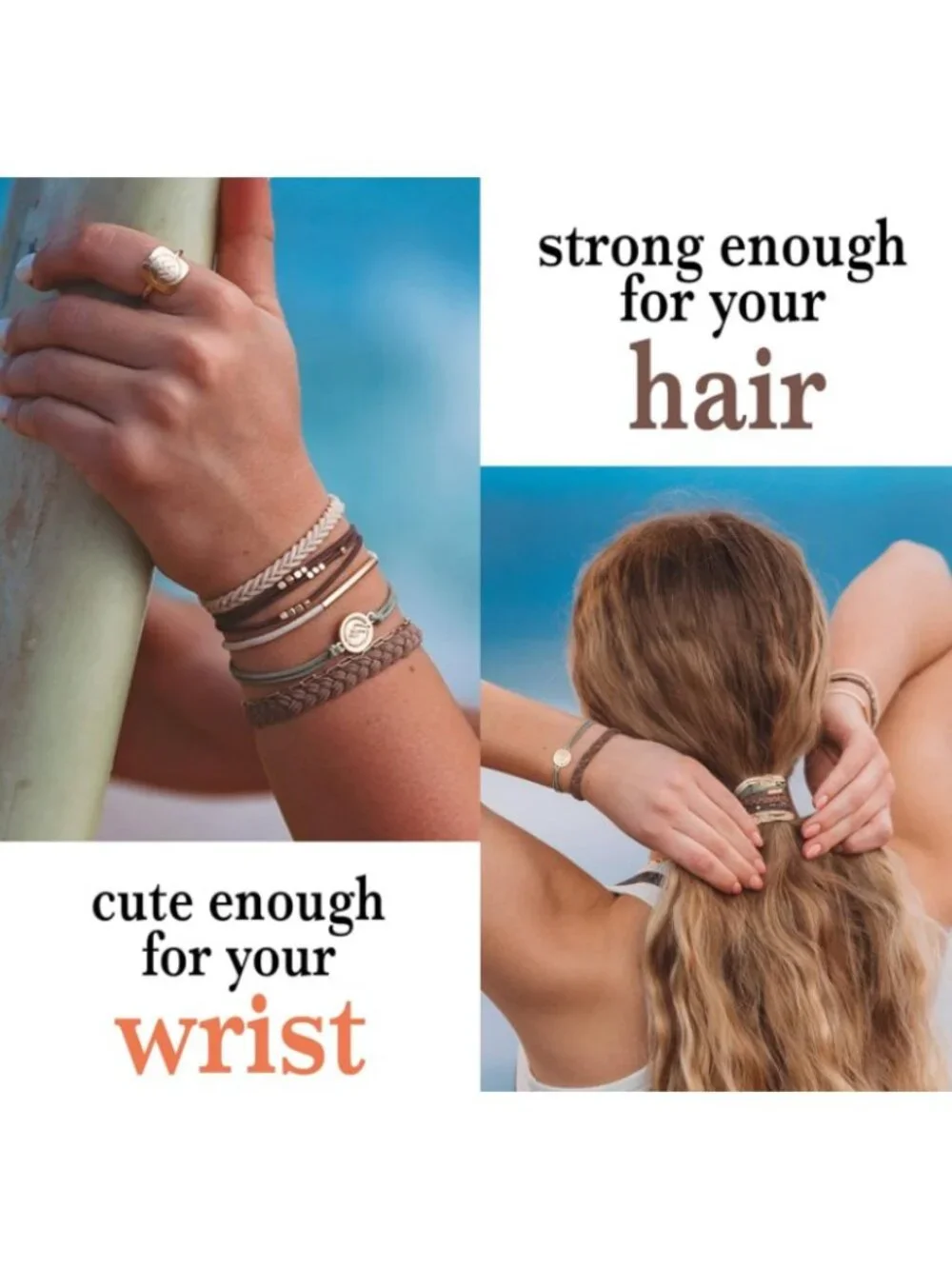 K'Lani Hair Tie Bracelets - Medium - Set of 5 "Climb" - Picture 3 of 4
